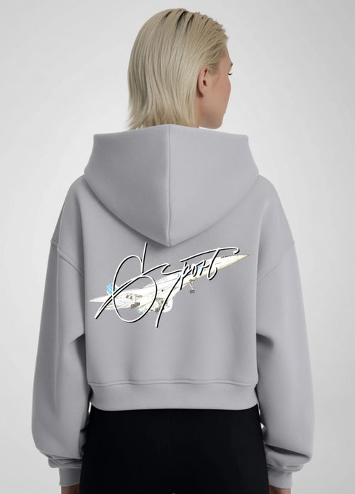 G.sport girly Cropped Fullzip Hoodie Concorde embroidered